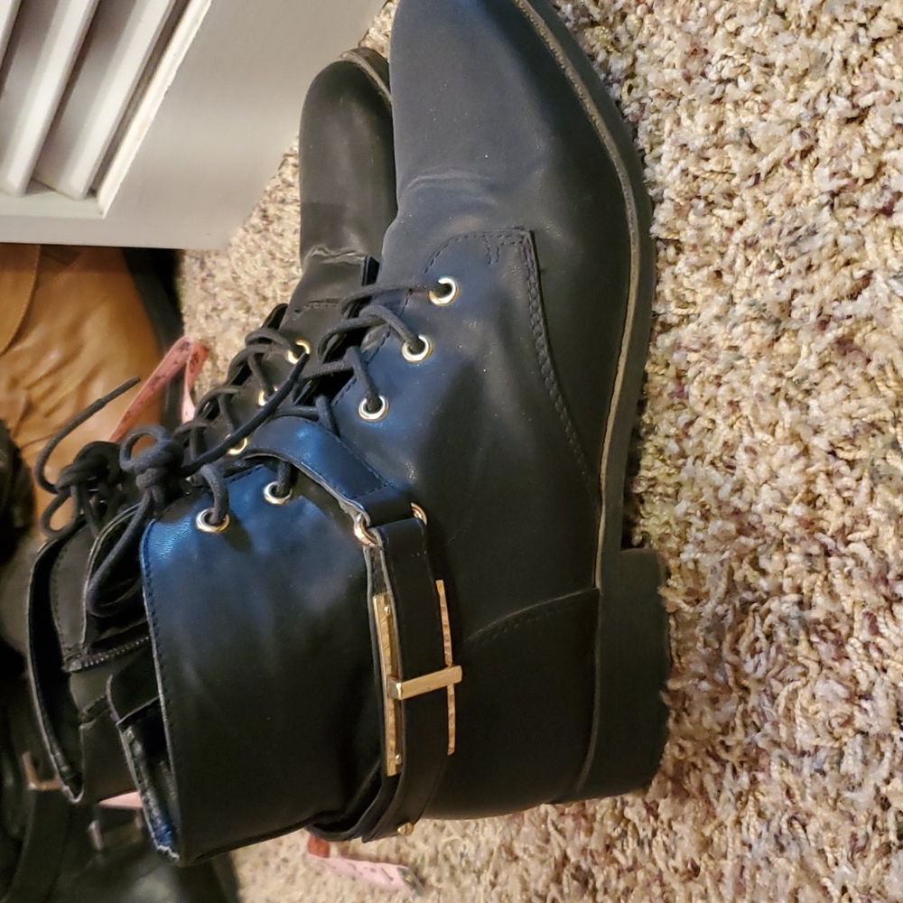 Express black ankle boots